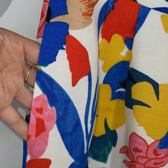 J.Crew Pintucked Midi Skirt Lined Morning Floral Size 8P - Picture 7 of 12